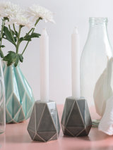 image for Geometric Shabbat candle holders